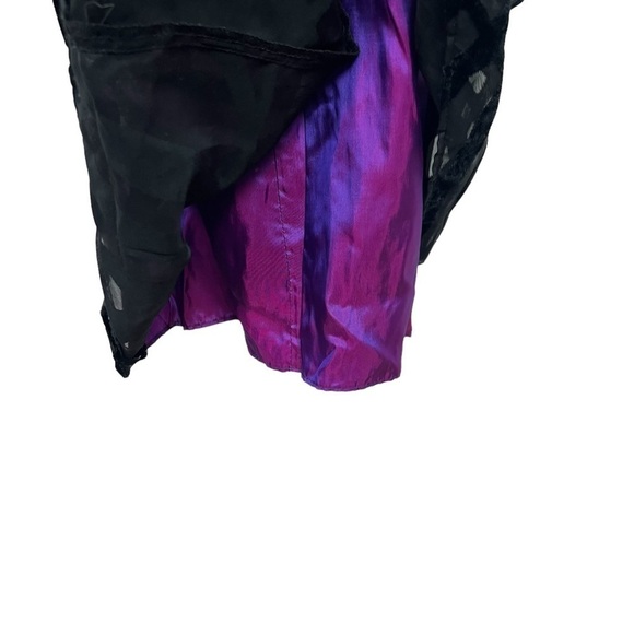 Arianna by Rachel Kaye Vintage Black Purple Velvet Claudie Dress NWT Size 6P - Picture 9 of 12